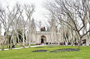 Gate of Topkapi palace in Istanbul, Turkey