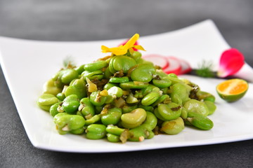 salad with olives and olive oil