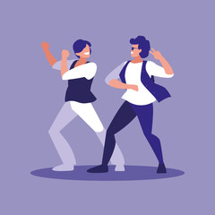 men dancing avatar character