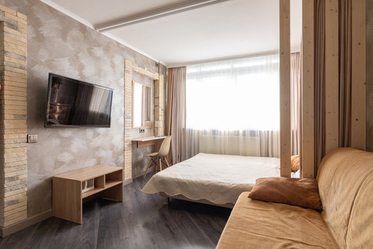 Interior bedroom one-bedroom apartment