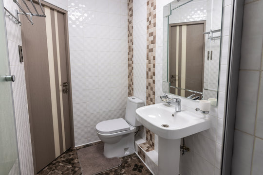 The interior of the toilet room in the apartment