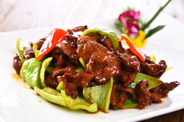 salad with meat and vegetables