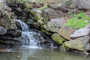 Naklejka na ściany i meble Waterfall in Central Park 