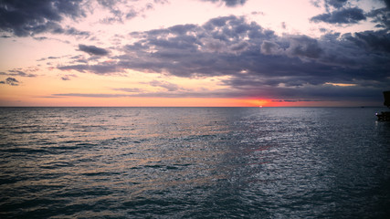sunset over the sea