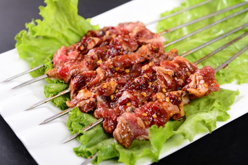 salad with meat and vegetables