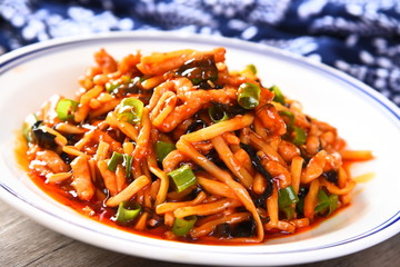 pasta with minced meat and vegetables