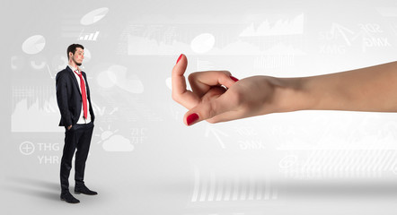 Distracted businessman with kisses on his face and business concept
