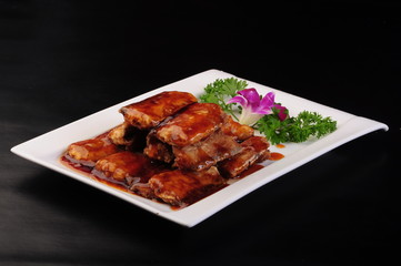 Fototapeta premium grilled meat with vegetables