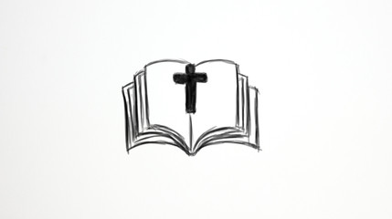 book and cross icon