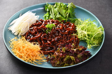 pasta with tomato sauce and basil
