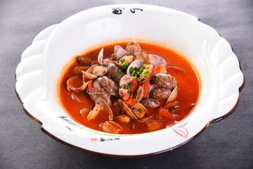 soup with meat and vegetables