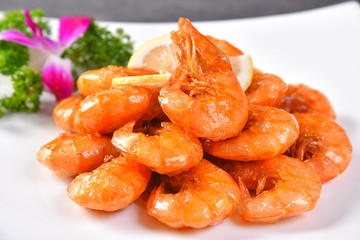 shrimps on a plate