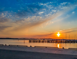 Sunset in the harbor