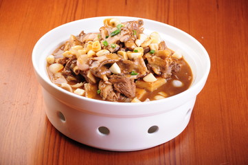 pasta with mushrooms and vegetables