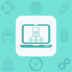 Data regulation vector icon sign symbol