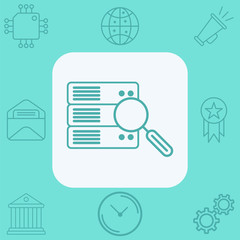Data tracking vector icon sign symbol