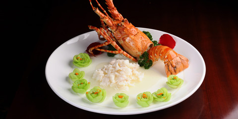 shrimps with sauce