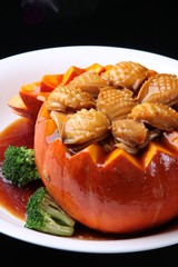 fried chicken with vegetables