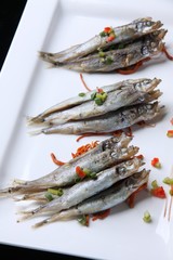 fresh fish on a plate