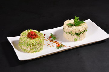 salad with salmon and avocado