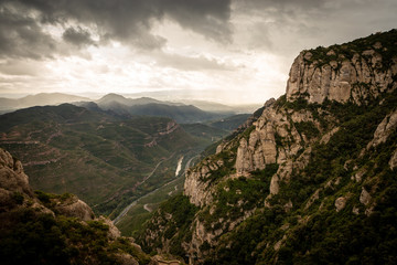 Landscape View from Montserrat Spain