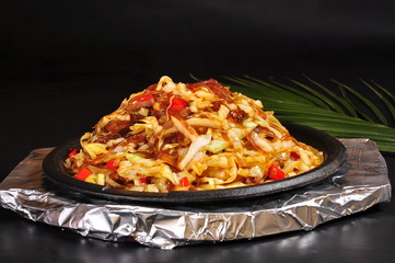 pasta with meat and vegetables