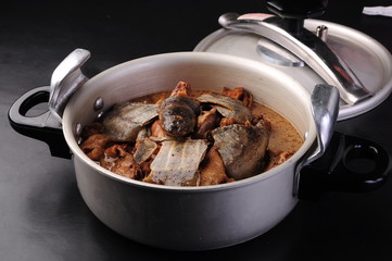 meat in a pan