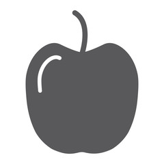 Apple glyph icon, vitamin and food, fruit sign, vector graphics, a solid pattern on a white background.