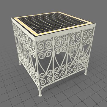 Moroccan wrought iron table