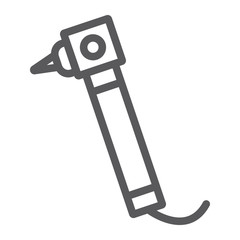 Dental drill line icon, medical and dentistry, dentist instrument sign, vector graphics, a linear pattern on a white background.