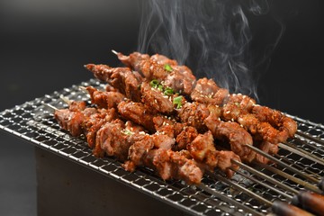 meat on grill