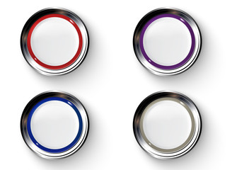 Realistic Metal and Plastic Button