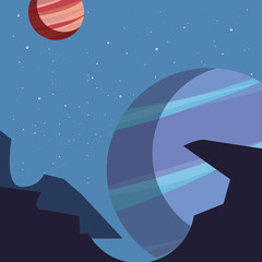 Obraz premium planet space galaxy