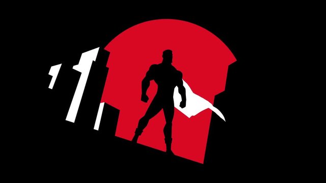 Superhero Background Symbol Animation
