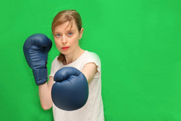 Tough female boxer