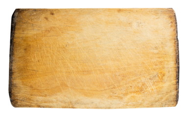 Wood cutting board isolated on white