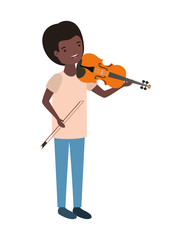 young man with violin character