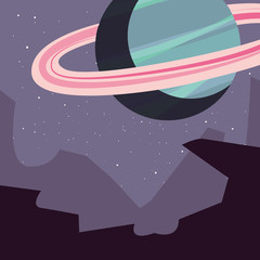 Obraz premium planet space galaxy