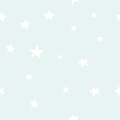 Hand drawn cute vector seamless star pattern, vintage, retro, wedding, greeting card, web template, wallpaper, pattern for kids, baby apparel, fabric, textile, wallpaper, bedding, swaddles, pyjama 