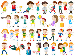 Set of children character