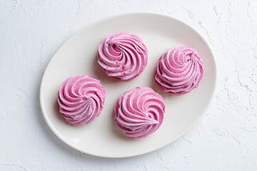 a plate of strawberry marshmallow