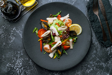 Salad with seafood