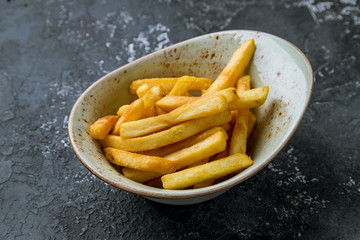 french fries on a plate