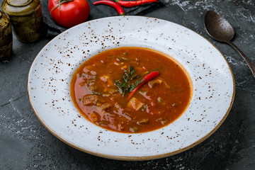 Goulash with beef and carrots