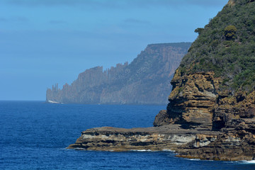 Fototapeta na wymiar Sea Cliffs at Tasman National Park Tasman Peninsula Tasmania Australia