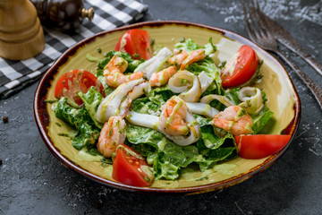 Salad with seafood