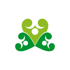 Community and adoption care logo design template