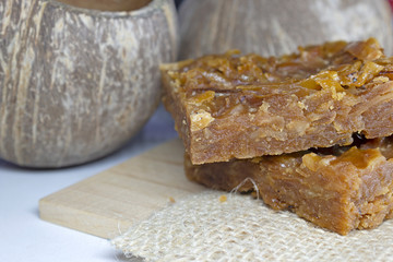 Traditional sweet cocada. A candy made of coconut and sugar