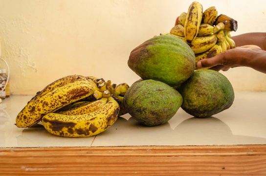 Ripe Bananas And Avocado Pears