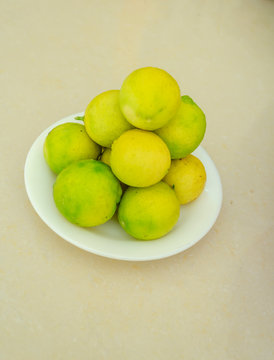 Plate Full Of Ripe Lime